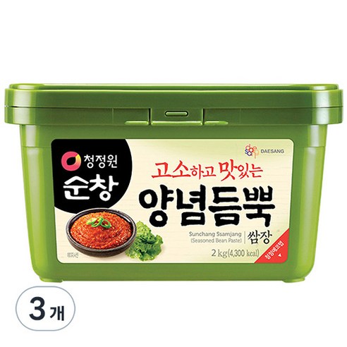 청정원 순창 양념듬뿍 쌈장, 2kg, 3개