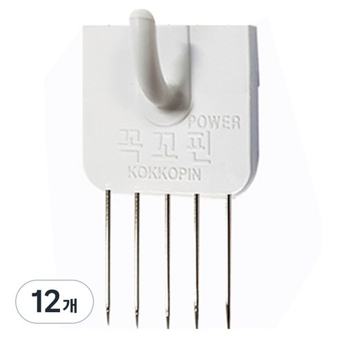 꼭꼬핀 국내 제조 파워 U자형, 화이트, 12개