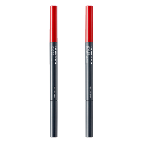 더페이스샵 크리미 터치 립라이너 0.2g, RD01 레드프리즘, 2개