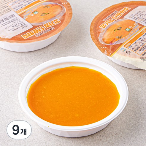 섬죽 유기농 인증 단호박죽, 180g, 9개