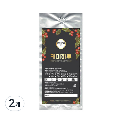 커피하루 EXPRESS 60 원두, 프렌치프레소, 500g, 2개