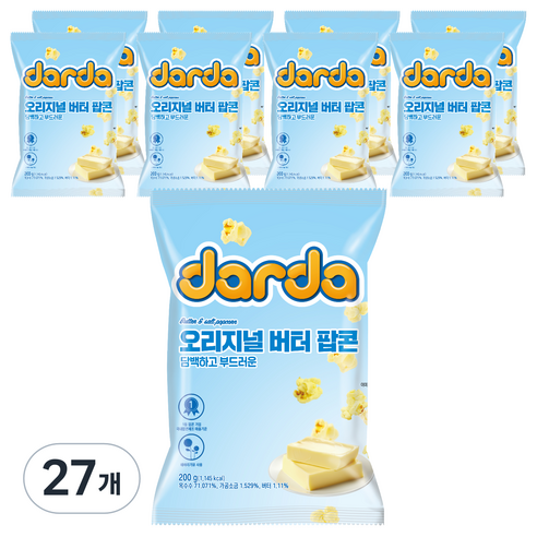 커널스 오리지널 버터 팝콘, 200g, 27개