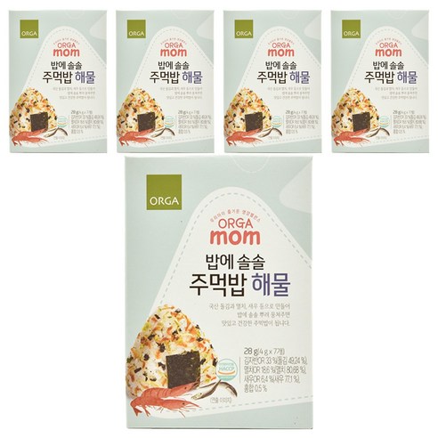 올가홀푸드 밥에 솔솔 주먹밥 4g, 해물, 28g, 5개