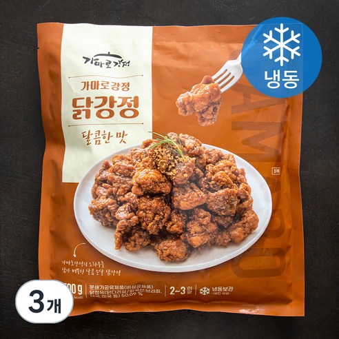 가마로강정 닭강정 달콤한 맛 (냉동), 500g, 3개