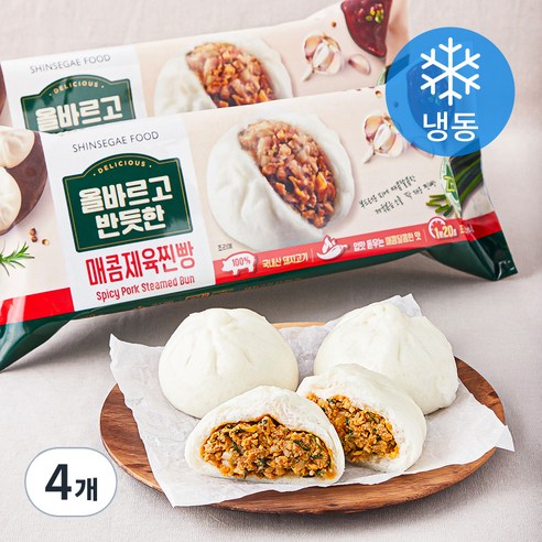 올반 매콤제육찐빵 (냉동), 90g, 4개입, 4개