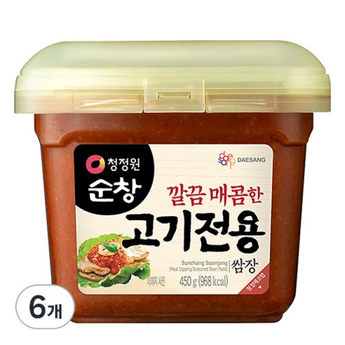 청정원순창 깔끔 매콤한 고기전용 쌈장, 450g, 3개