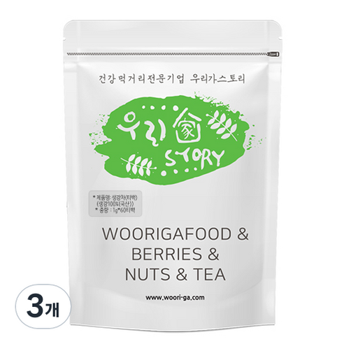 우리가스토리 전통 한방 생강차 티백, 1g, 60개입, 3개