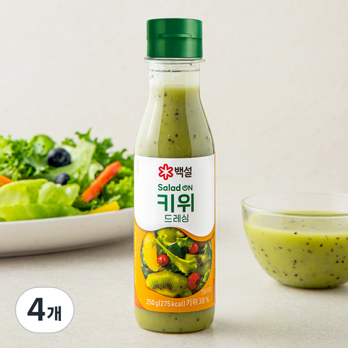 백설 키위 드레싱, 250g, 4개