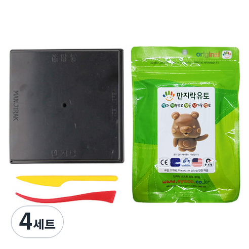 만지락 이야코 소프트유토 300g + 검정판 세트, 4세트