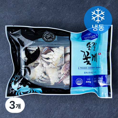 피시원 손질꽃게 (냉동), 300g, 3개