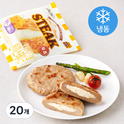 맛있닭 닭가슴살 한끼스테이크 치즈 (냉동), 100g, 20개