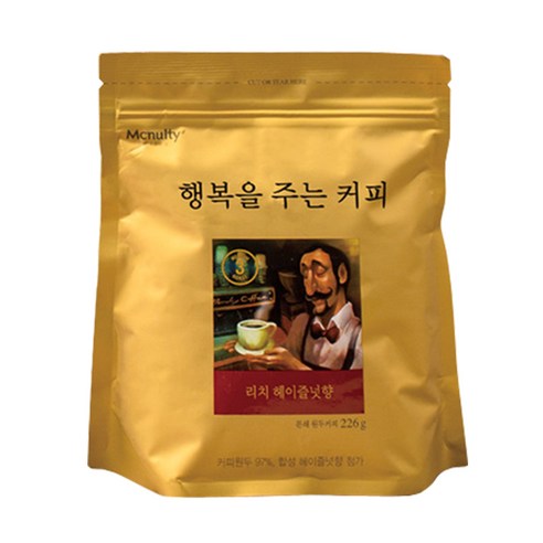 맥널티 리치 헤이즐넛향 분쇄 원두커피, 226g