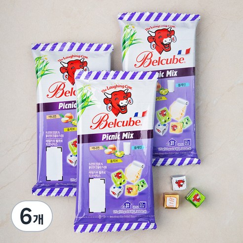 더래핑카우 벨큐브 피크닉믹스, 5.2g, 24개입, 6개