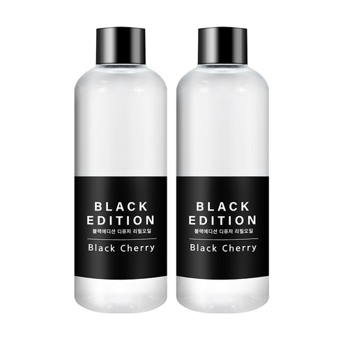 바이향 블랙에디션 디퓨저 리필 오일 2p, 200ml, 블랙체리
