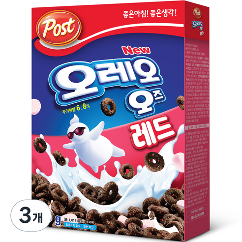 동서식품 포스트 오레오오즈레드, 250g, 3개