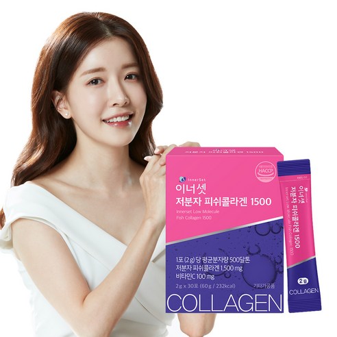 이너셋 저분자 피쉬콜라겐 1500 30p, 60g, 1박스