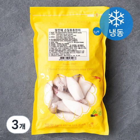 알찬해 손질통통한치 31~40마리 (냉동), 500g, 3개