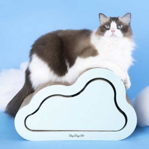 딩동펫 고양이 뭉게구름 스크래쳐 분리형, 혼합색상, 1개