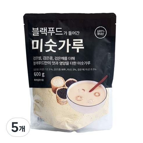 태광선식 블랙푸드가 들어간 미숫가루, 600g, 5개