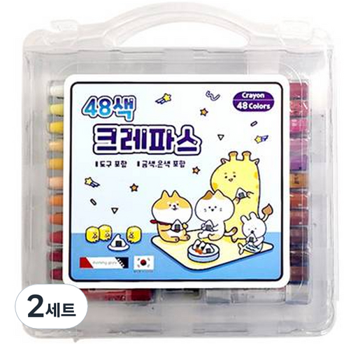 모닝글로리 크레파스 블루, 48색, 2세트