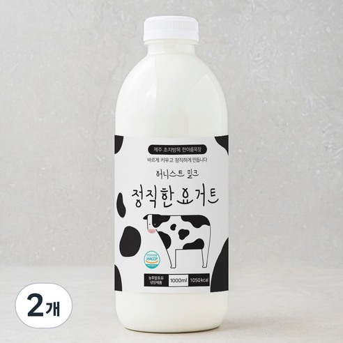 어니스트밀크 정직한 요거트, 1L, 1개입, 2개