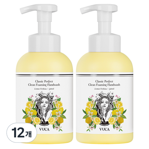 뷰카 클래식 퍼펙트 클린 포밍 핸드워시 레몬버베나향, 510ml, 12개