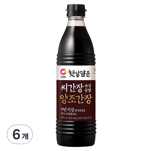 햇살담은 씨간장 양조간장, 840ml, 6개