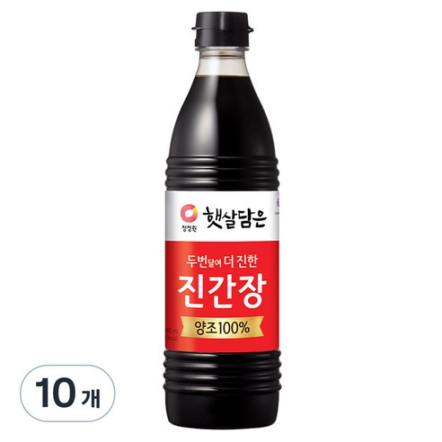 청정원 두번달여 더 진한 진간장, 840ml, 10개