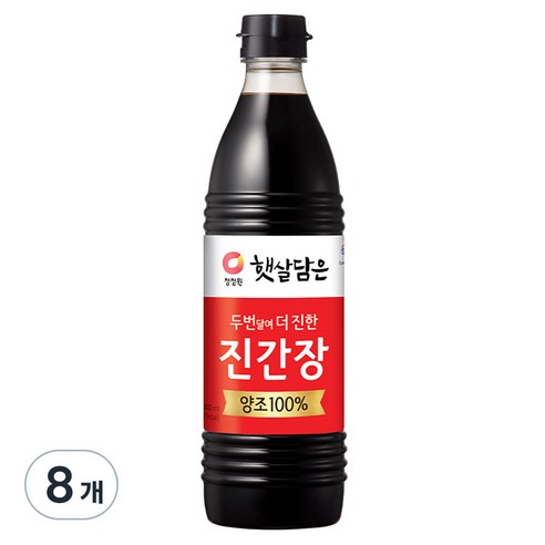 청정원 두번달여 더 진한 진간장, 840ml, 8개