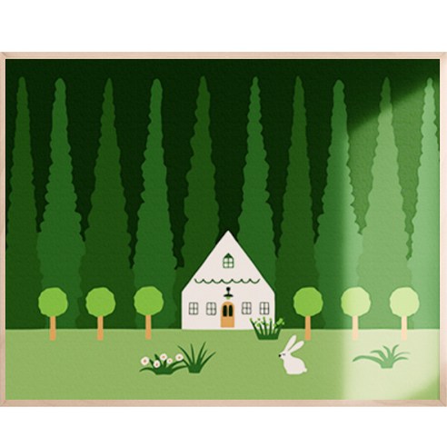 아트조이 물감 2배 DIY 명화그리기 40 x 50 cm, 사이프러스가 있는 집, 1개