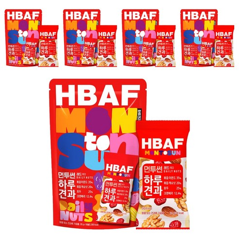 바프 먼투썬 하루견과 레드, 20g, 50개