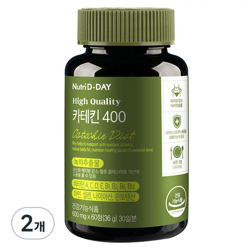 뉴트리디데이 다이어트 녹차 카테킨 400, 60정, 2개