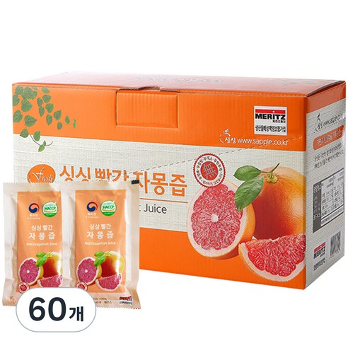 싱싱 빨간 자몽즙, 100ml, 60개