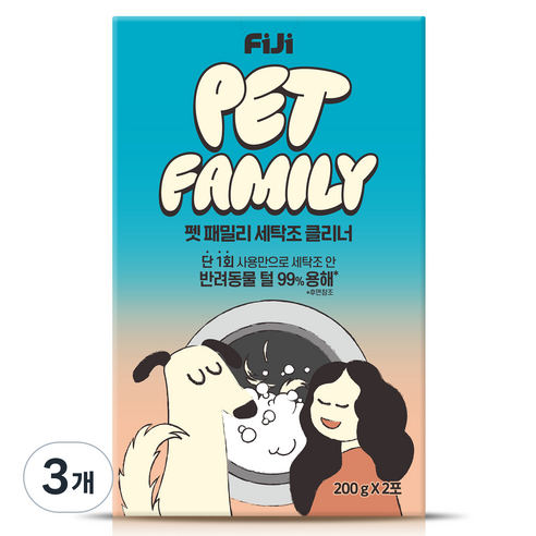 피지 펫패밀리 세탁조 클리너 2p, 400g, 3개