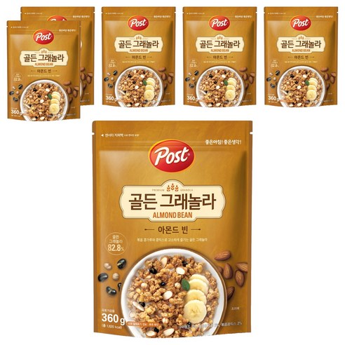 포스트 골든 그래놀라 아몬드 빈, 360g, 6개