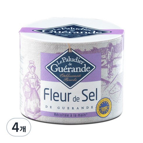 게랑드 플뢰르드셀 토판 천일염, 125g, 4개