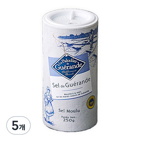 게랑드 가는 토판 천일염, 250g, 5개