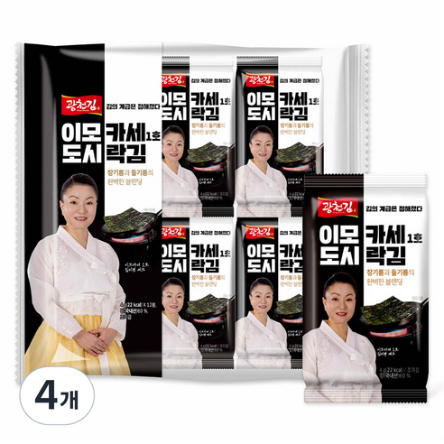 광천김 이모카세 1호 도시락김 12p, 48g, 4개