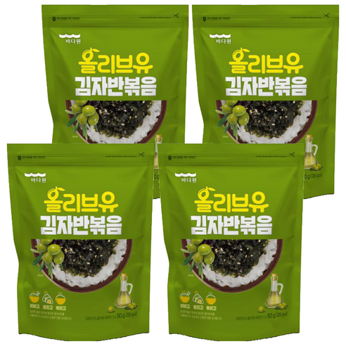 바다원 올리브유 김자반볶음, 50g, 4개