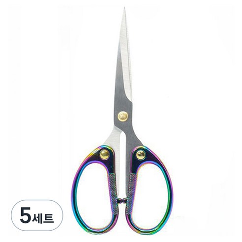 마다꾸미 다용도 스테인리스 가위, 혼합색상(가위), 5세트