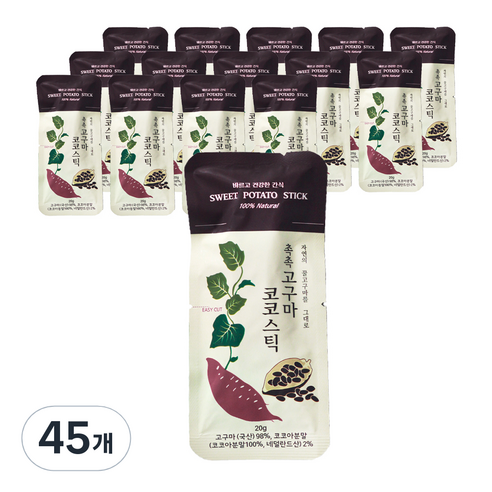 촉촉 고구마 코코스틱, 20g, 45개