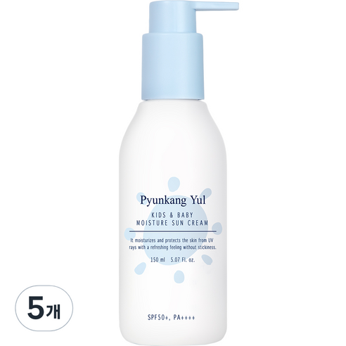 편강율 키즈 앤 베이비 모이스처 선크림 SPF50+ PA++++, 5개, 150ml