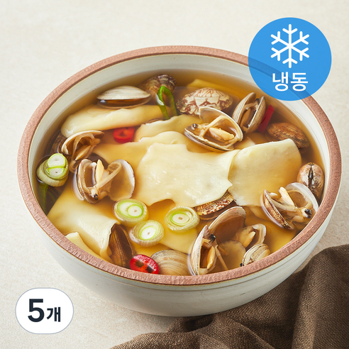 어나더테이블 바지락 폭탄 수제비 (냉동), 850g, 5개