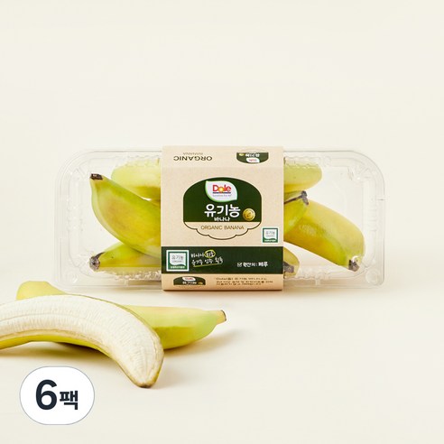 돌 유기농 바나나, 500g, 6개