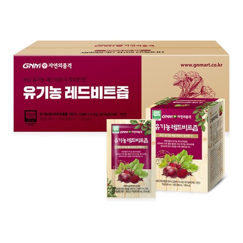 GNM자연의품격 유기농 레드비트즙, 80ml, 100개입