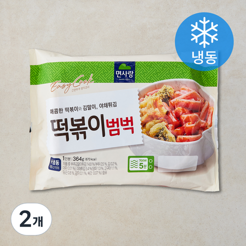 면사랑 떡볶이 범벅 (냉동), 364g, 2개