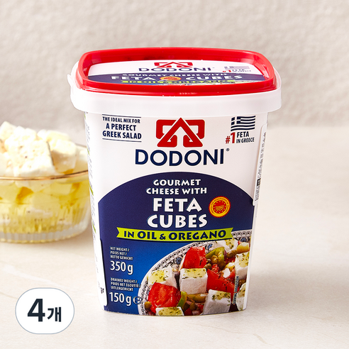 도도니 페타 큐브 인 오일 앤 오레가노, 350g, 1개입, 4개