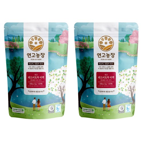 연고농장 볶은 레드비트차 삼각티백, 1g, 100개입, 2개