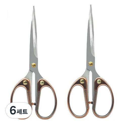 마다꾸미 다용도 스테인리스 가위, 브론즈(가위), 6세트