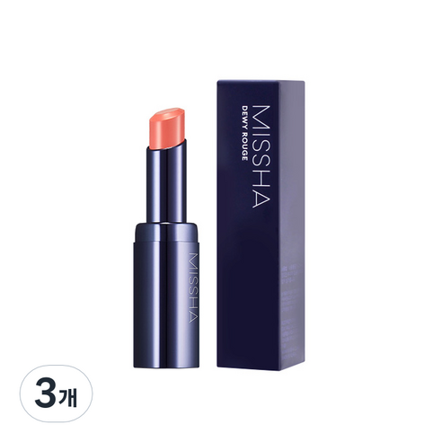 미샤 듀이 루즈 립스틱 3.3g, 멜로우피치, 3개